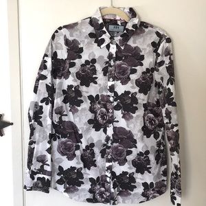 HAWES & CURTIS Semi fitted floral button down